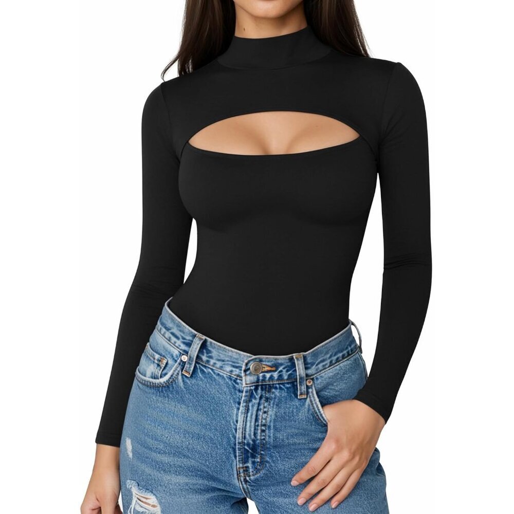 Women's Long Sleeve Shirt Soft Rayon Spandex Slim Fit Casual Top